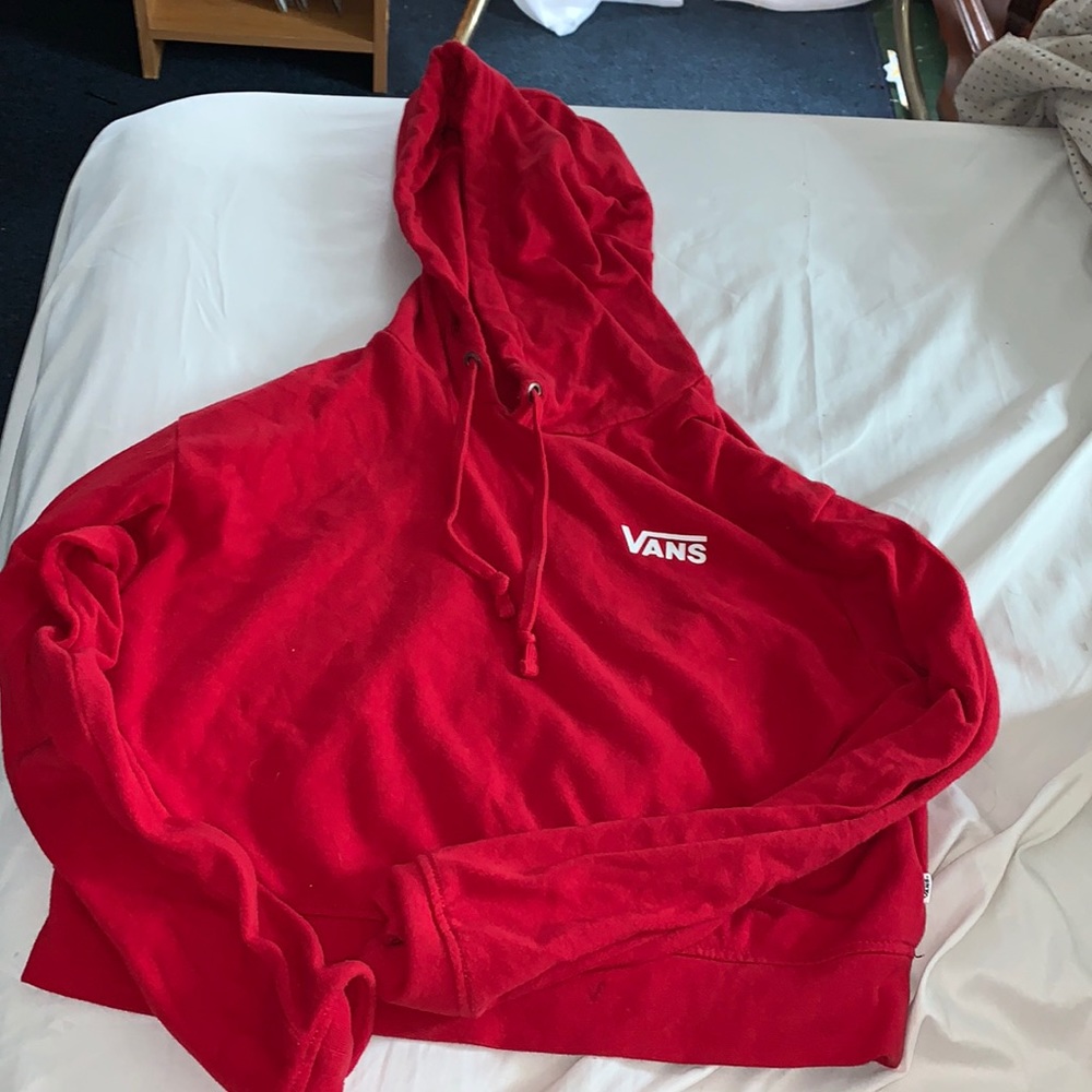Vans Red Cropped Hoodie